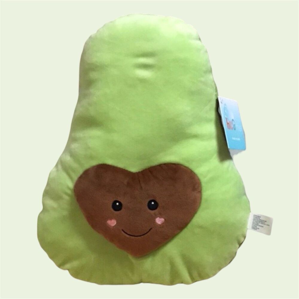 Valentine Hug Me Happy Avocado Plush Pillow Super Soft Stuffed Animal 15"